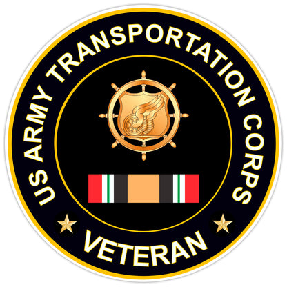 US Army Transportation Corps Veteran Bumper Sticker Military Vinyl Decal 5"