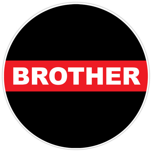 First Responder Firefighter Thin Red Line Brother Bumper Sticker Decal 5"