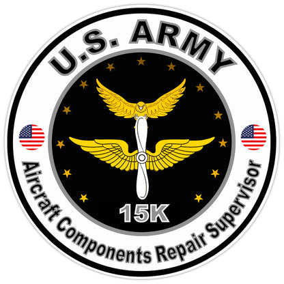 US Army Aircraft Components Repair Supervisor Bumper Sticker Military Decal 5"