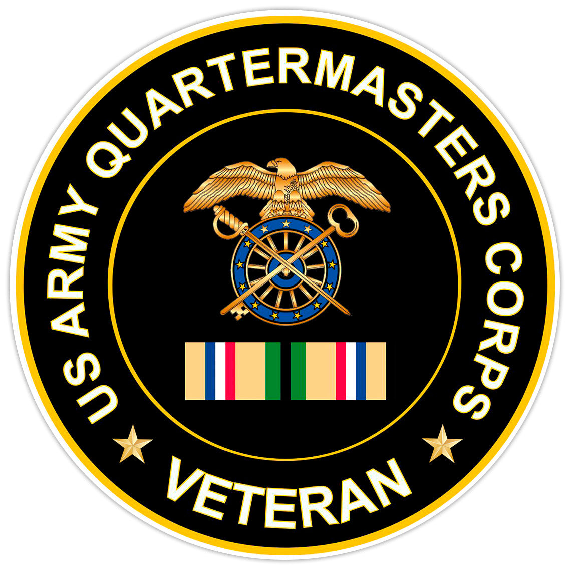 US Army Quartermaster Corps Veteran Bumper Sticker Military Vinyl Decal 5"