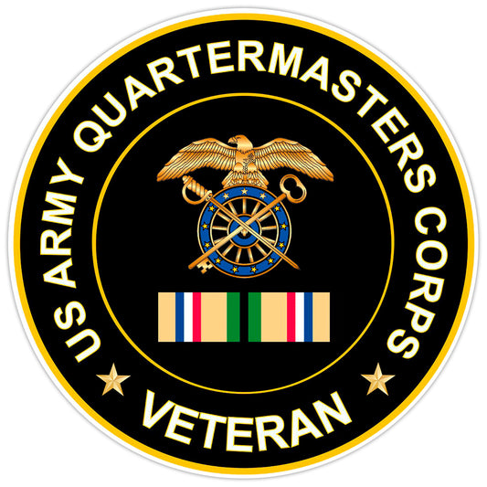 US Army Quartermaster Corps Veteran Bumper Sticker Military Vinyl Decal 5"