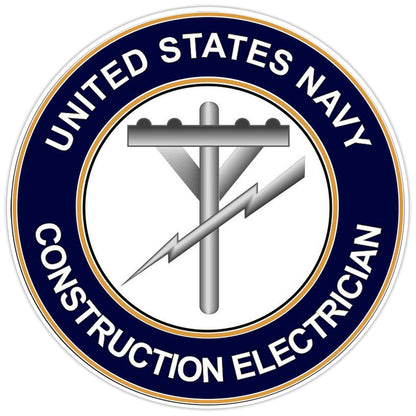 US Navy Construction Electrician Bumper Sticker Military Vinyl Soldier Decal 5"