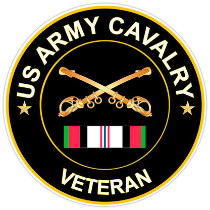 US Army Cavalry Veteran Bumper Sticker Military Vinyl Soldier Decal 5"