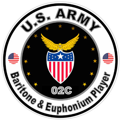 US Army Baritone & Euphonium Player Bumper Sticker Military Soldier Decal 5"