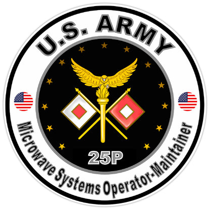 US Army Microwave Systems Operator-Maintainer Sticker Military Soldier Decal 5"