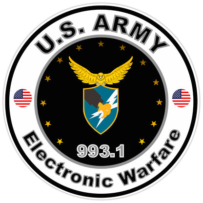United States Army Electronic Warfare Bumper Sticker Military Vinyl Decal 5"