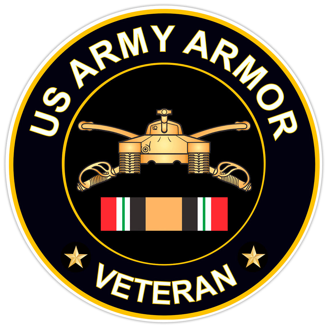 US Army Veteran Veteran Bumper Sticker Military Vinyl Soldier Decal 5"