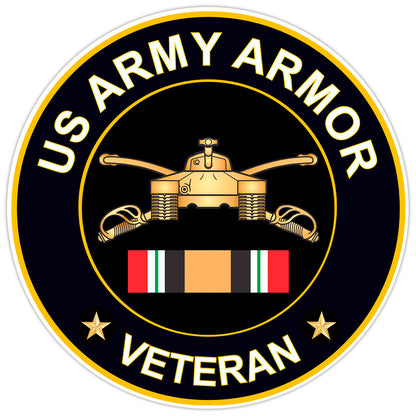 US Army Veteran Veteran Bumper Sticker Military Vinyl Soldier Decal 5"
