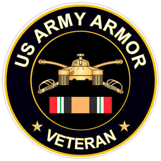 US Army Veteran Veteran Bumper Sticker Military Vinyl Soldier Decal 5"