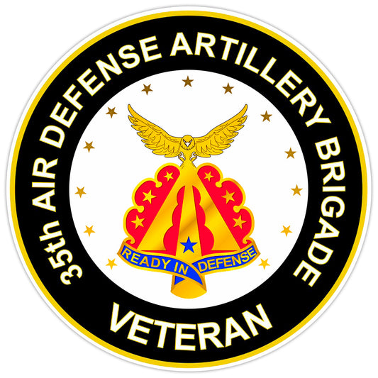 35th Air Defense Artillery Brigade Veteran Bumper Sticker Military Decal 5"