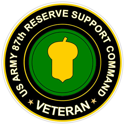 US Army 87th Reserve Support Command Veteran Bumper Sticker Military Decal 5"