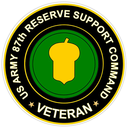 US Army 87th Reserve Support Command Veteran Bumper Sticker Military Decal 5"