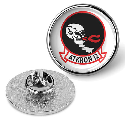 U.S. Navy Attack Squadron 12 Tie Tac, Hat Pin, Badge Lapel Pins -Silver