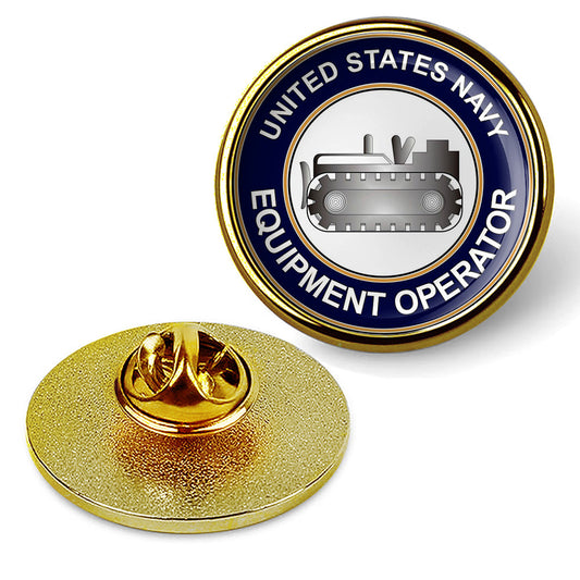 U.S. Navy Equipment Operator Tie Tac, Hat Pin, Badge, Military Lapel Pin - Gold