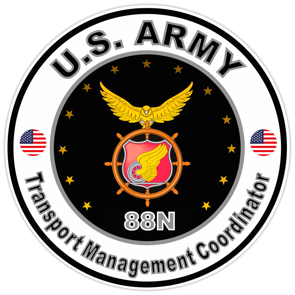 US Army Transport Management Coordinator Bumper Sticker Military Vinyl Decal 5"
