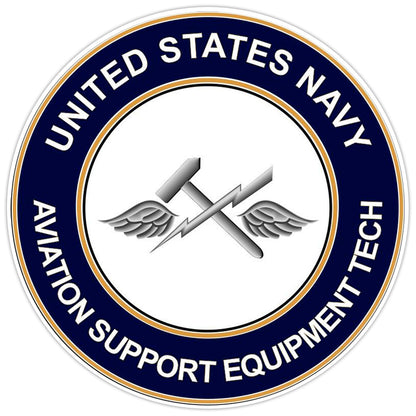 U.S. Navy Aviation Support Equipment Tech Bumper Sticker Military Vinyl Decal 5"