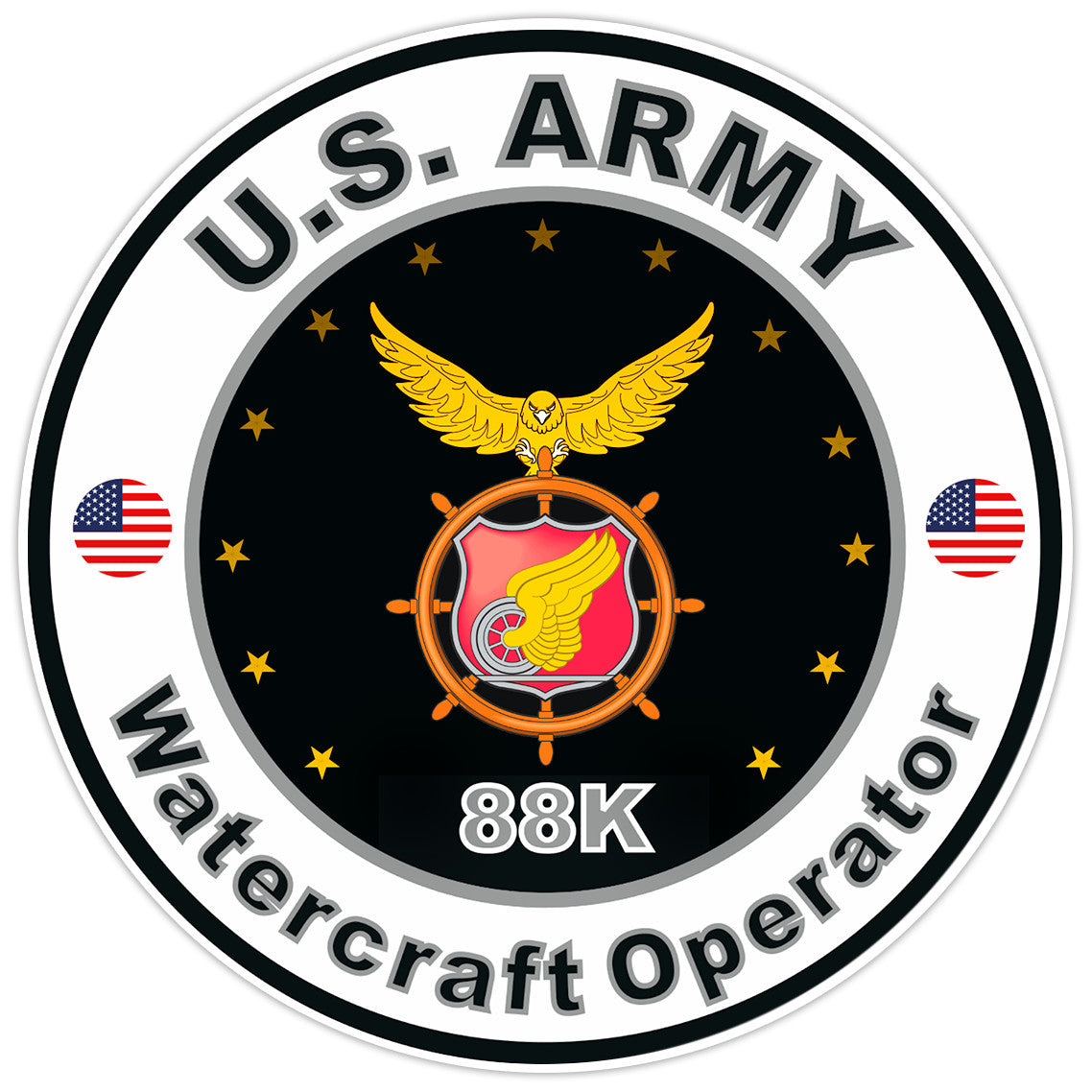United States Army Watercraft Operator Bumper Sticker Military Soldier Decal 5"
