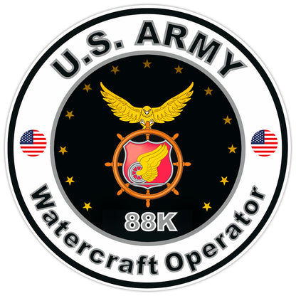 United States Army Watercraft Operator Bumper Sticker Military Soldier Decal 5"
