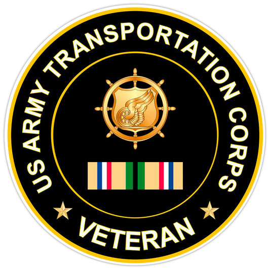 US Army Transportation Corps Veteran Bumper Sticker Military Vinyl Decal 5"