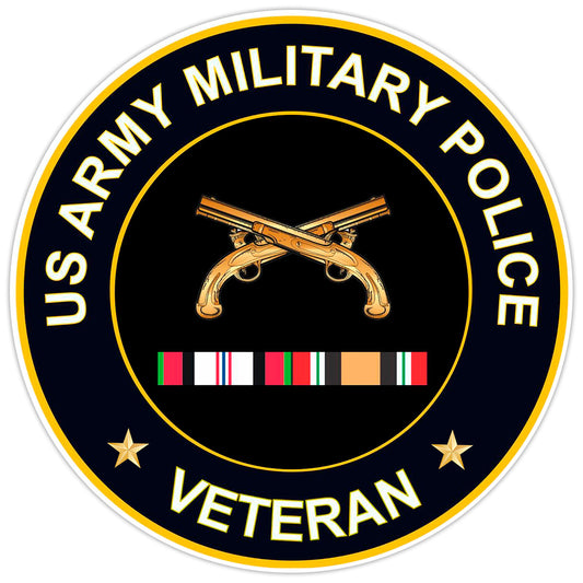US Army Military Police Veteran Bumper Sticker Military Vinyl Soldier Decal 5"