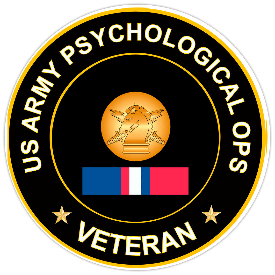 US Army Psychological Ops Veteran Bumper Sticker Military Vinyl Soldier Decal 5"