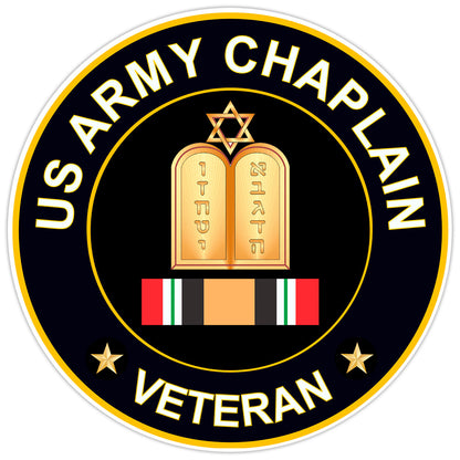 US Army Chaplain Veteran Bumper Sticker Military Vinyl Soldier Decal 5"