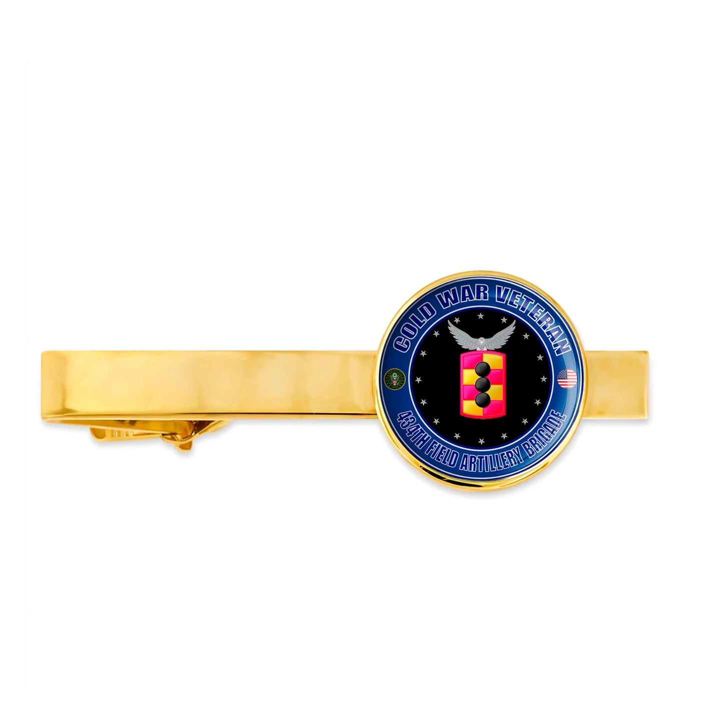 Us Army Cold War Veteran 434th Field Artillery Brigade Tie Clip Tie Bar Gift