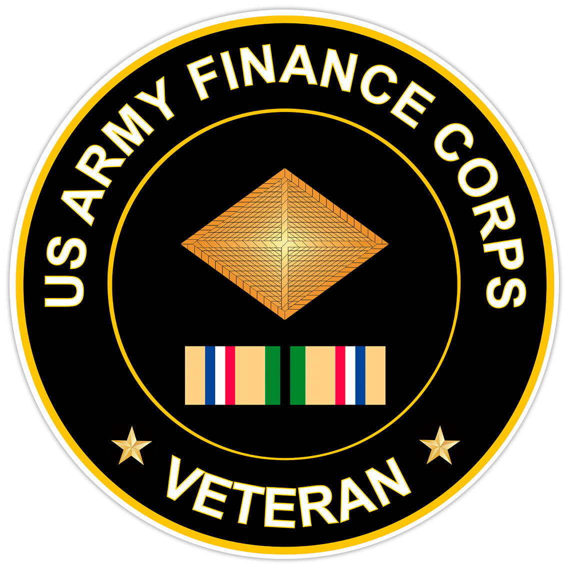 US Army Finance Corps Veteran Bumper Sticker Military Vinyl Soldier Decal 5"
