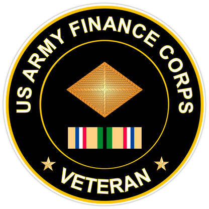 US Army Finance Corps Veteran Bumper Sticker Military Vinyl Soldier Decal 5"