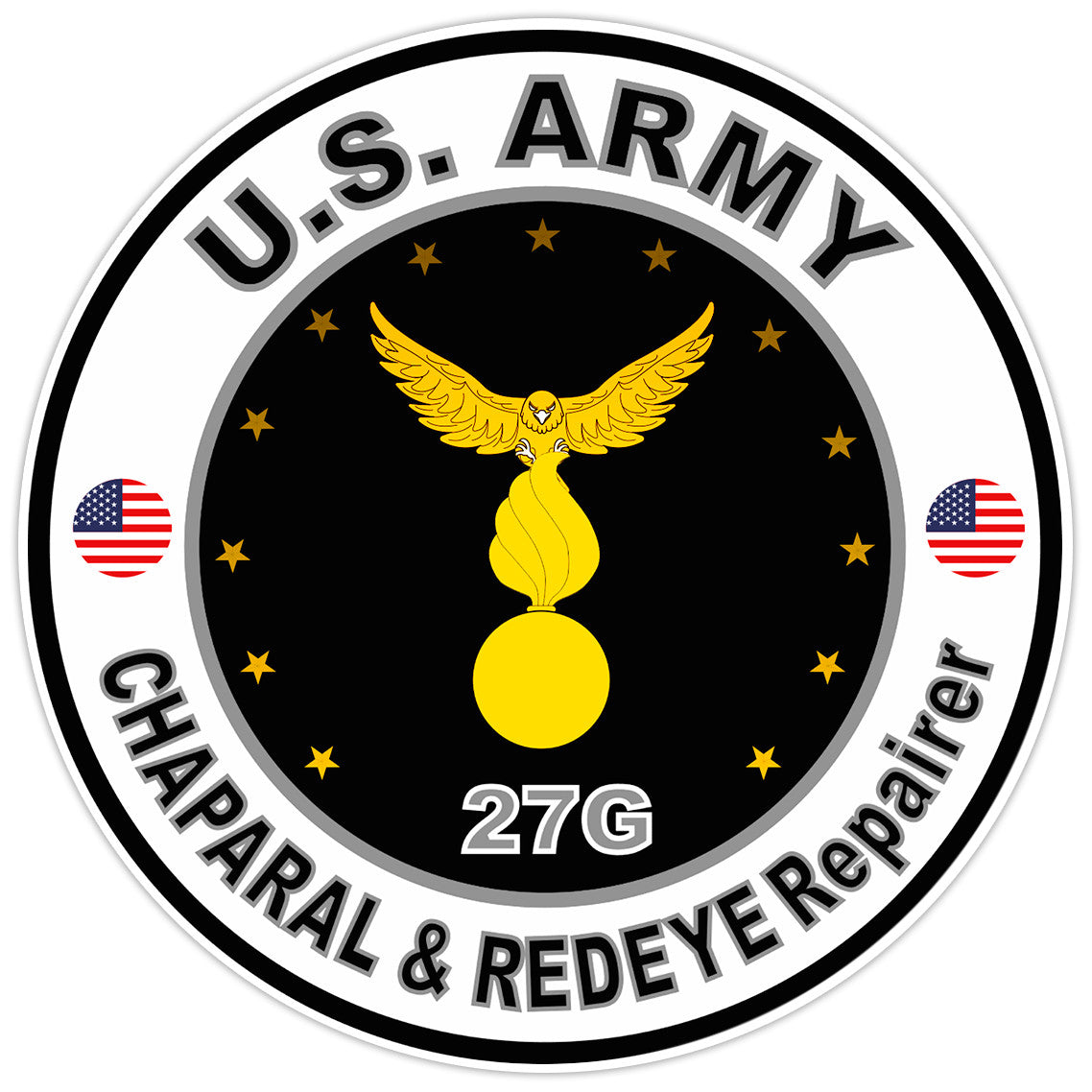 United States Army Patriot System Repairer Bumper Sticker Military Decal 5"