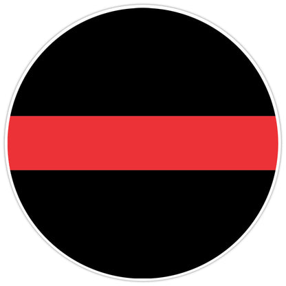 First Responder Firefighter Thin Red Line Bumper Sticker Military Vinyl Decal 5"