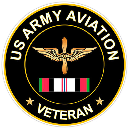 US Army Aviation Veteran Bumper Sticker Military Vinyl Soldier Decal 5"
