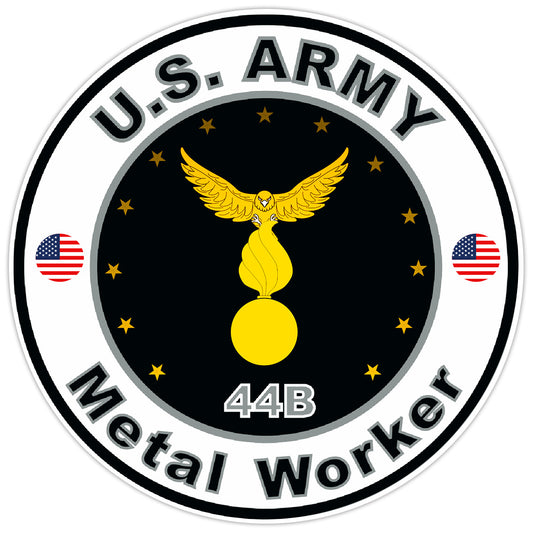 United States Army Metal Worker Bumper Sticker Military Soldier Decal 5"