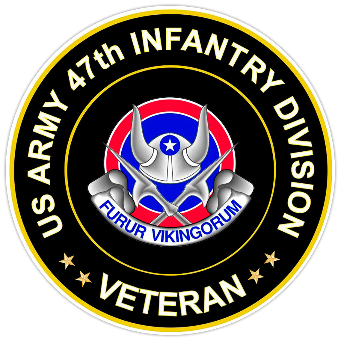 US Army 47th Infantry Division Veteran Bumper Sticker Military Vinyl Decal 5"