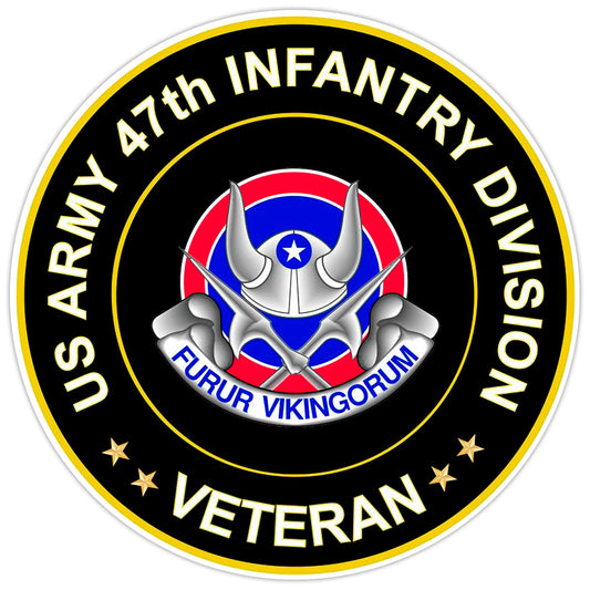 US Army 47th Infantry Division Veteran Bumper Sticker Military Vinyl Decal 5"