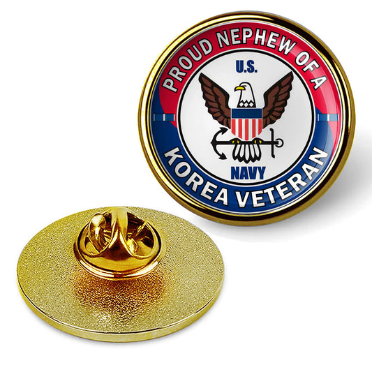 U.S. Air Force Proud Nephew of a Korea Veteran Tie Tac, Lapel Pin - Gold