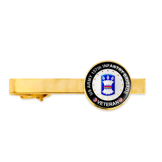 Us Army 157th Infantry Brigade Military Veteran Tie Clip Tie Bar Gift