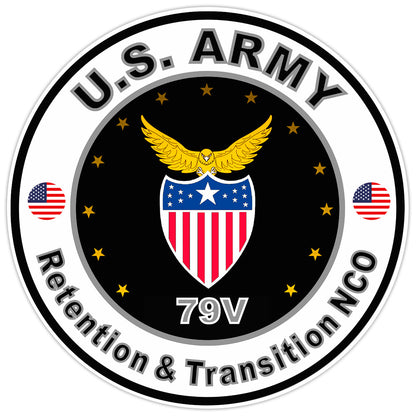 US Army Retention & Transition NCO Bumper Sticker Military Vinyl Decal 5"