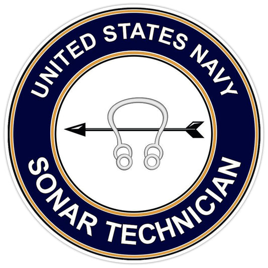 U.S. Navy Sonar Technician Bumper Sticker Military Vinyl Soldier Decal 5"