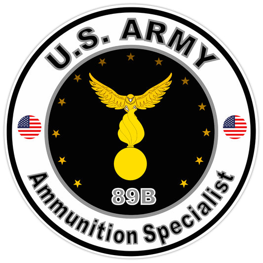 US Army Ammunition Specialist Bumper Sticker Military Vinyl Soldier Decal 5"