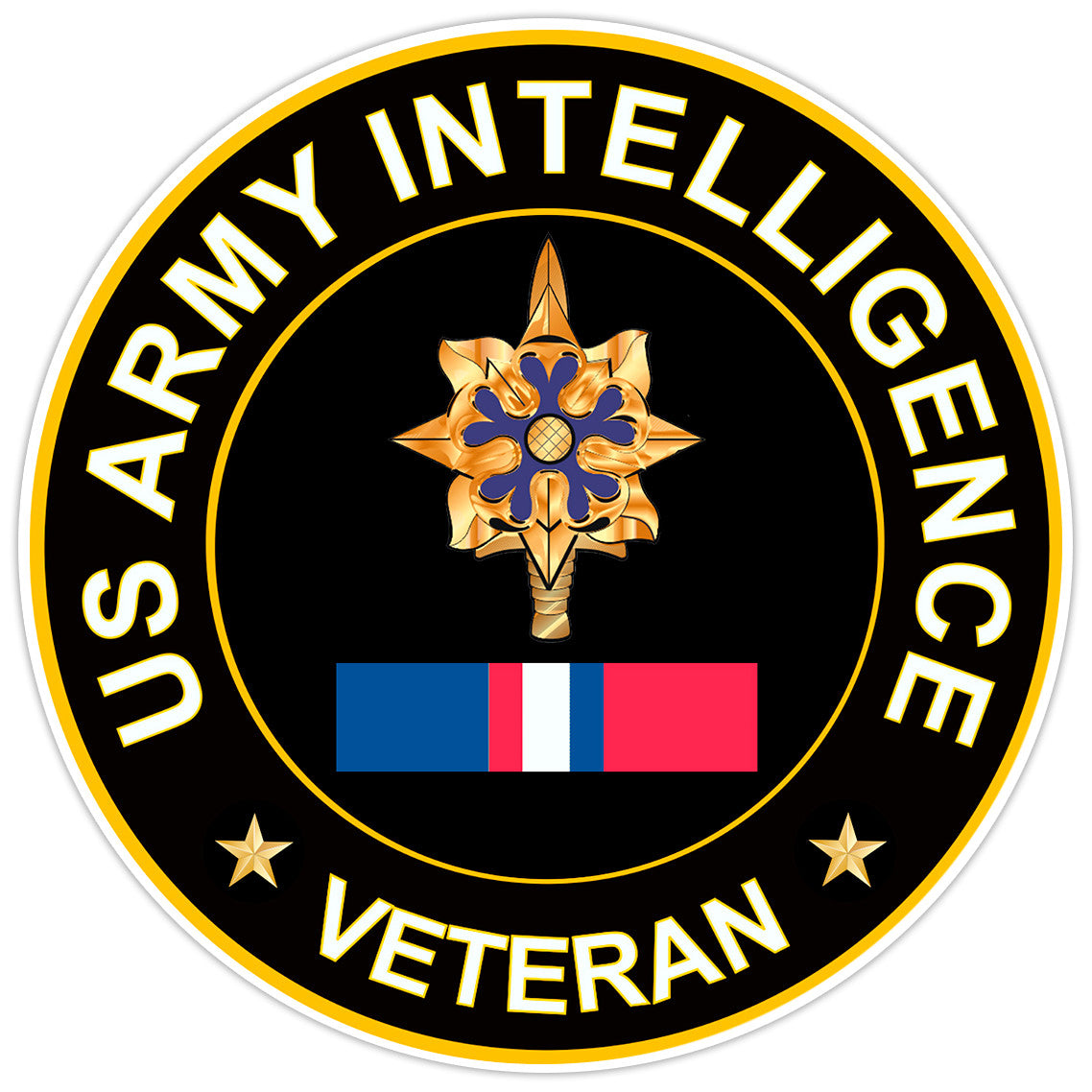 US Army Intelligence Veteran Bumper Sticker Military Vinyl Soldier Decal 5"