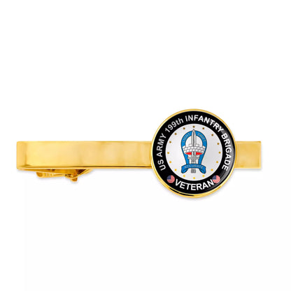 Us Army 199th Infantry Brigade Military Veteran Tie Clip Tie Bar Gift
