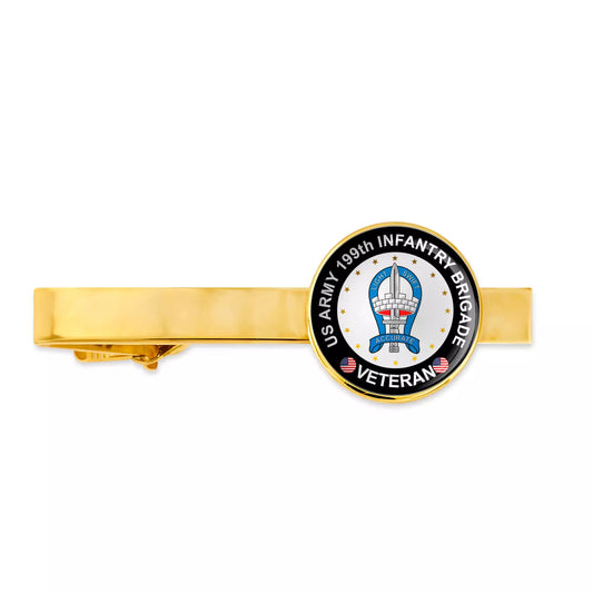 Us Army 199th Infantry Brigade Military Veteran Tie Clip Tie Bar Gift