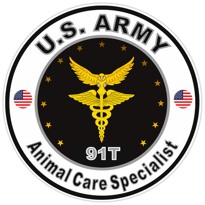 United States Army Animal Care Specialist Bumper Sticker Military Decal 5"