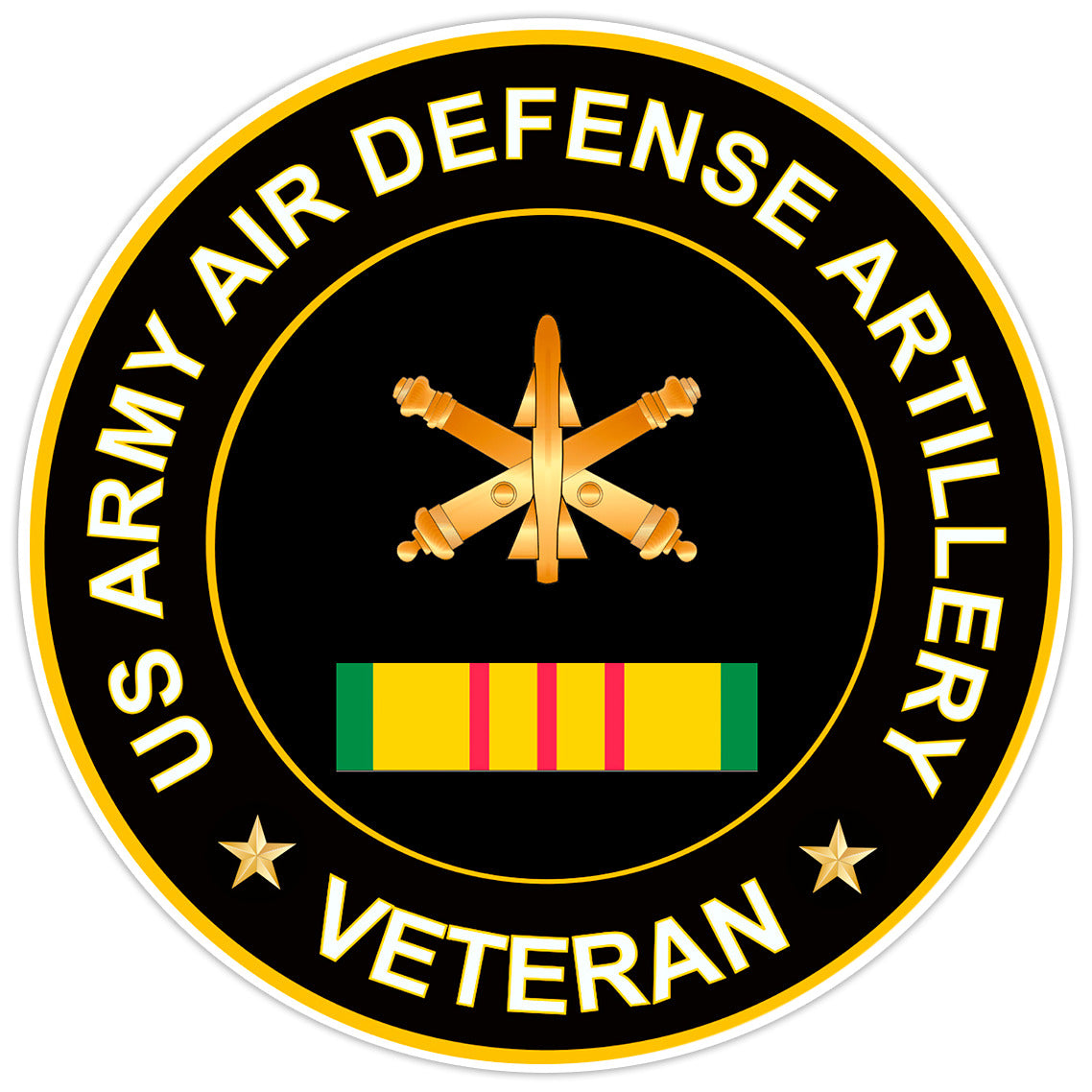 US Army Air Defense Artillery Veteran Bumper Sticker Military Vinyl Decal 5"