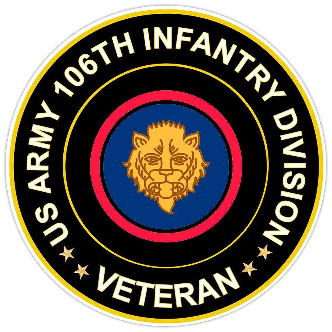 US Army 106th Infantry Division Veteran Bumper Sticker Military Vinyl Decal 5"