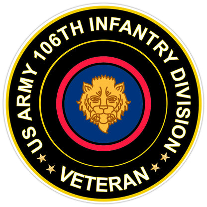 US Army 106th Infantry Division Veteran Bumper Sticker Military Vinyl Decal 5"
