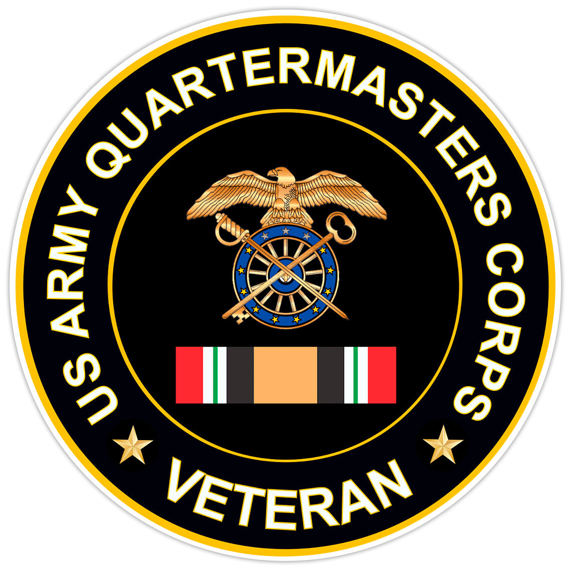 US Army Quartermaster Corps Veteran Bumper Sticker Military Vinyl Soldier Decal