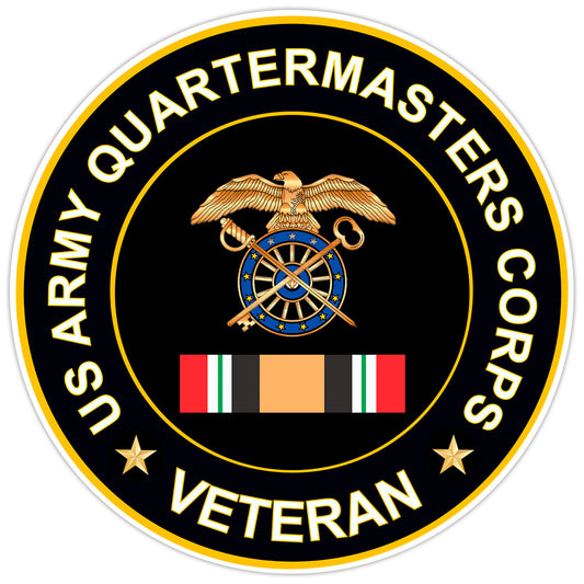 US Army Quartermaster Corps Veteran Bumper Sticker Military Vinyl Soldier Decal