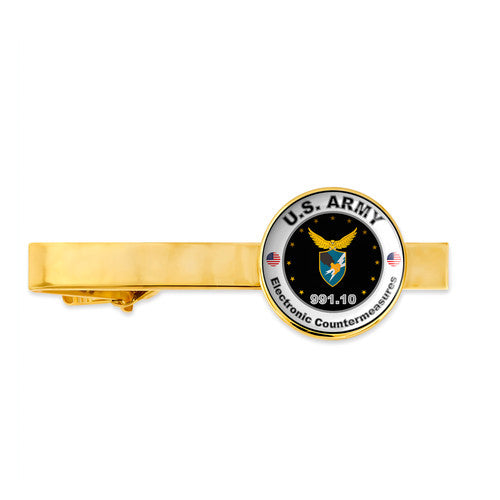 Us Army Electronic Countermeasures 991.10 Military Veteran Tie Clip Tie Bar Gift